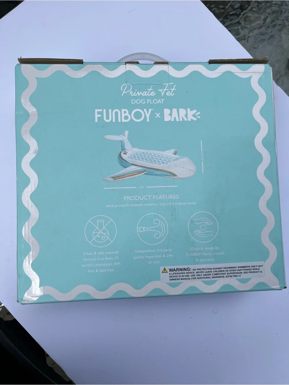 Funboy x Bark Private Jet Dog Float Pool Float 55